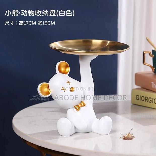Decorative Bear Sculpture Key Holder For Console Table - main view