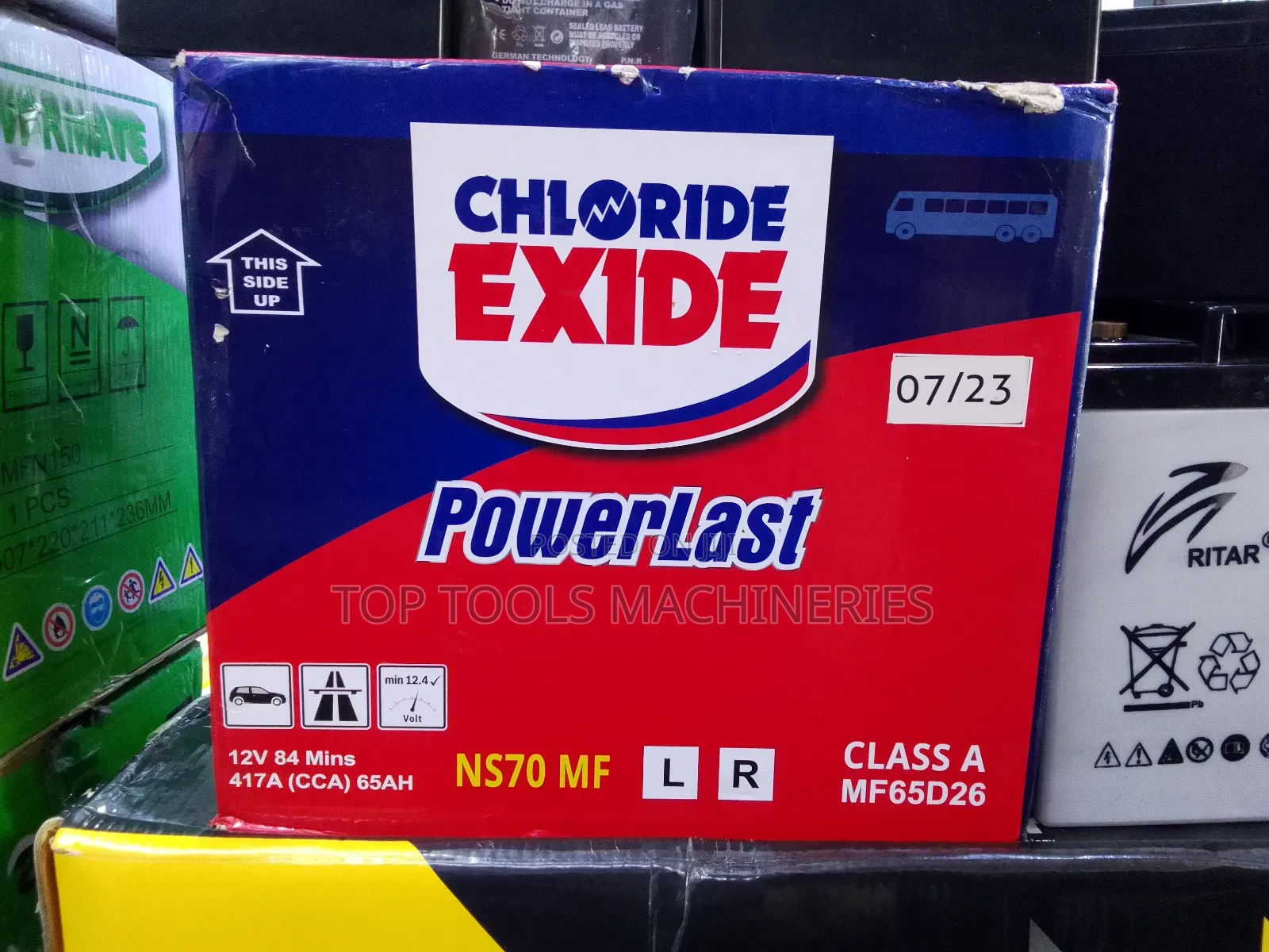 Chloride Exide Battery 65ah NS70 MF