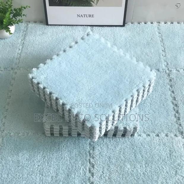 Light Blue Plush Foam Mats