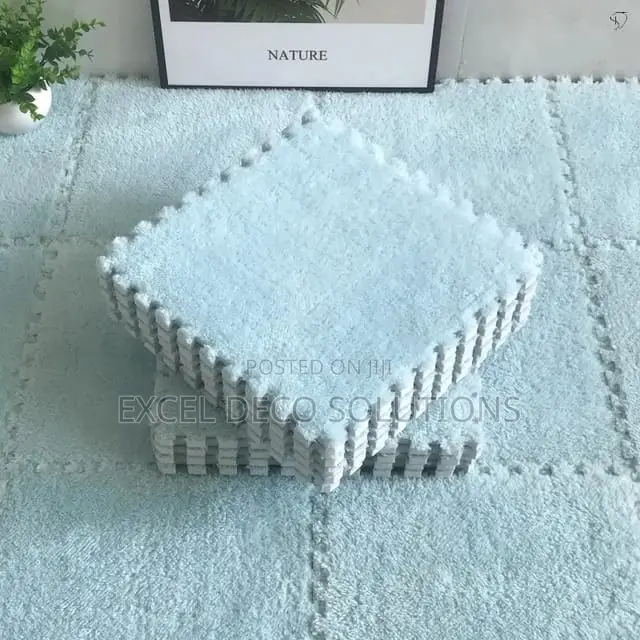 Light Blue Plush Foam Mats