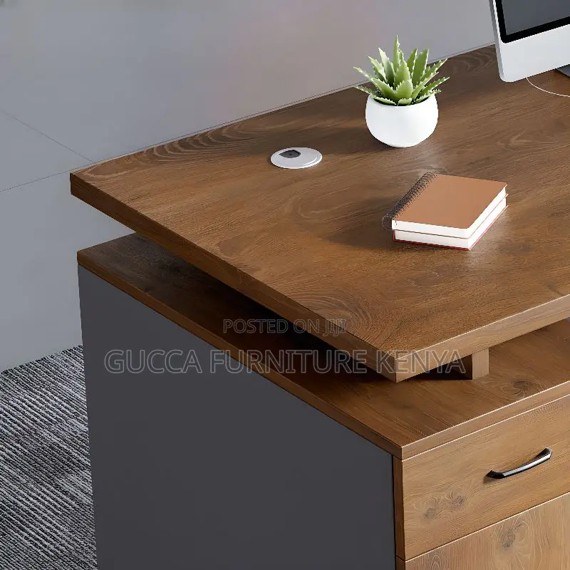 Office Tables:1400mm Executive Natural Wood Writing Desk