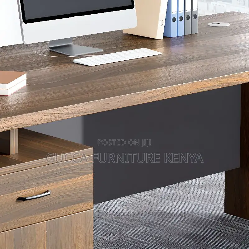 Office Tables:1400mm Executive Natural Wood Writing Desk