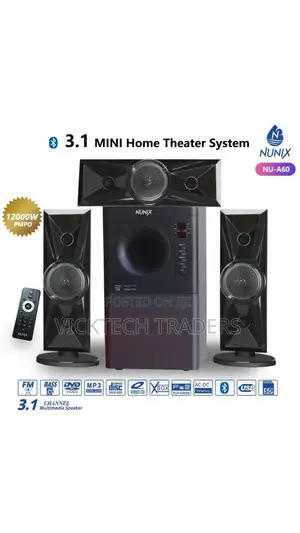 Home Theater System Nunix 3.1 Mini With Remote Control