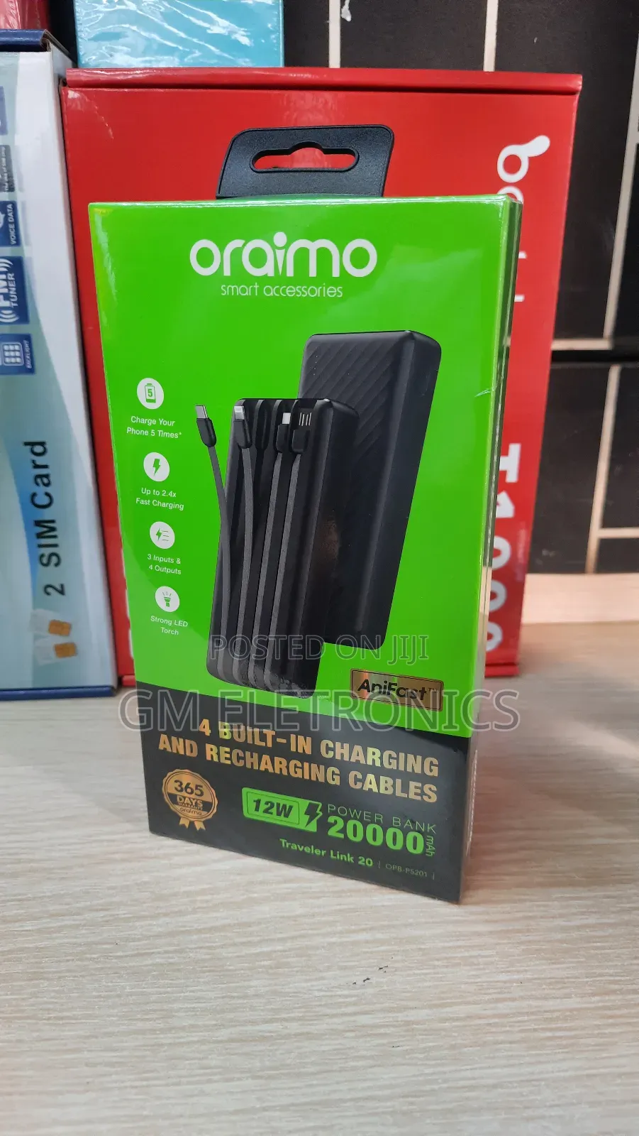 Oraimo Traveler Link 20 20000mah 12w Powerbank.