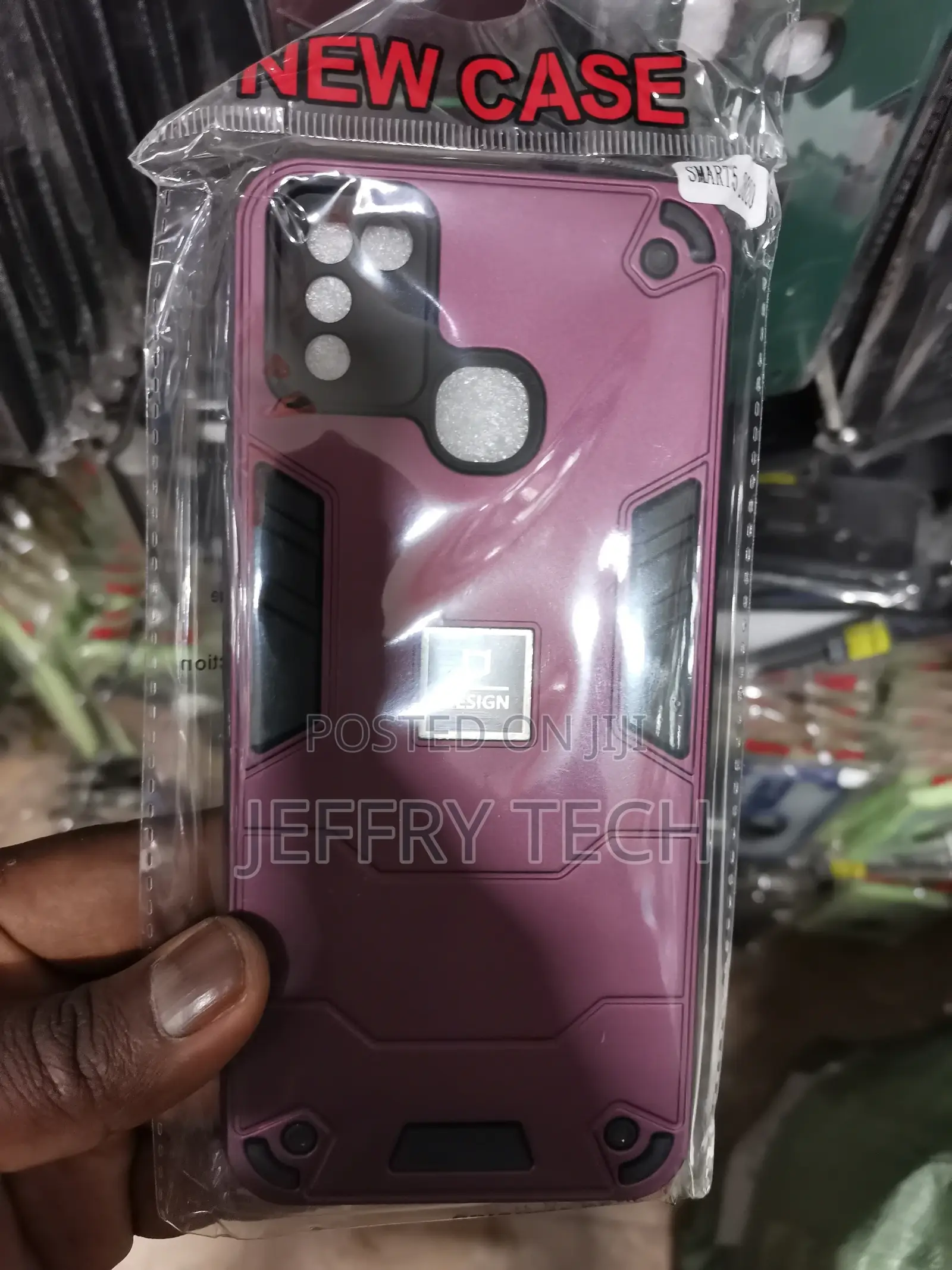 Infinix Smart 5 Armor Shockproof Protective Case-Burgundy