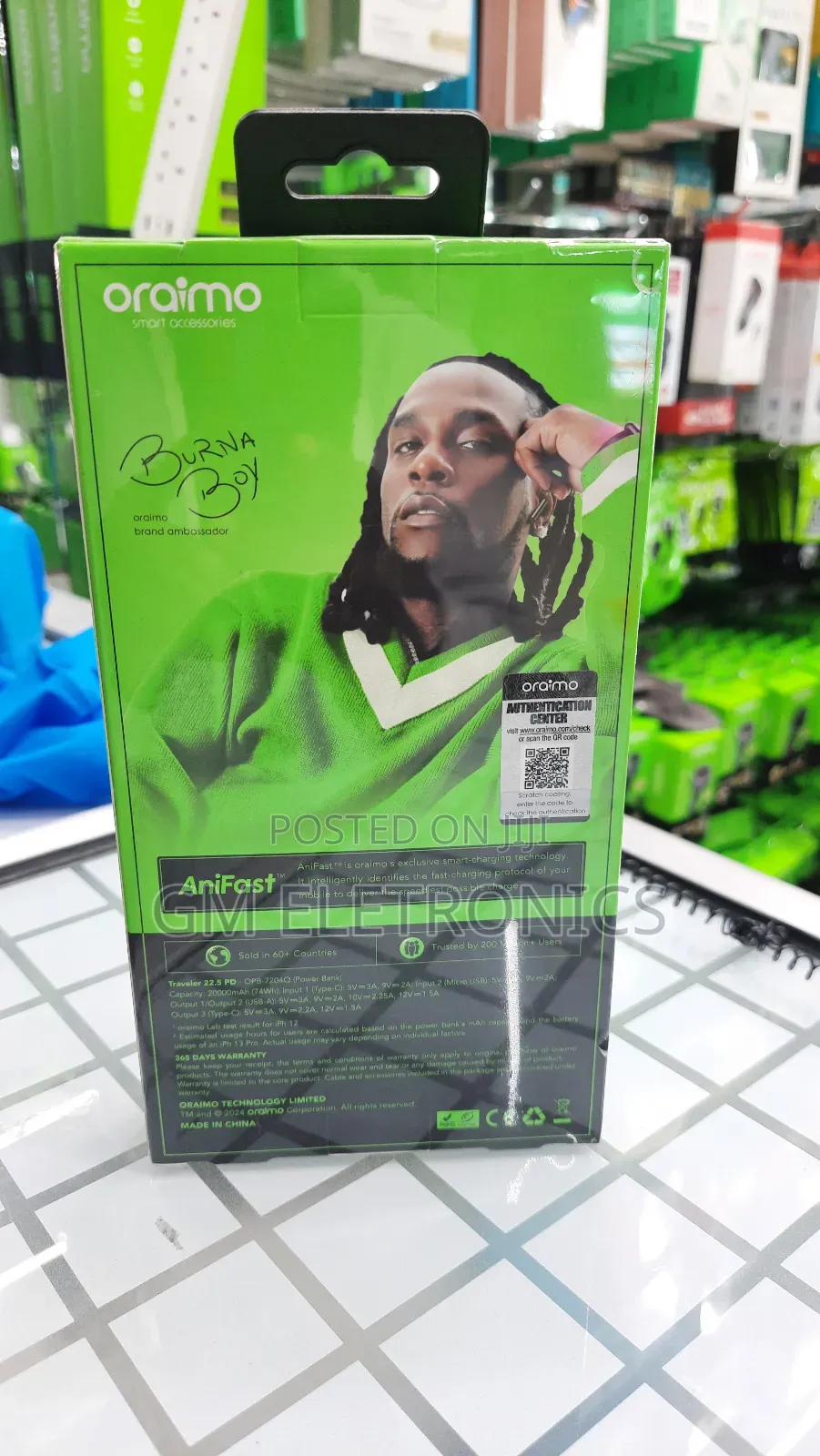 Oraimo Traveler 22.5 PD 20000mah 22.5W Power Bank.