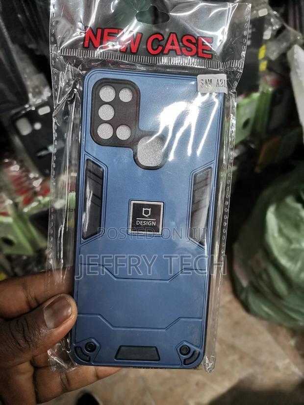 Samsung Galaxy A21s, Premium Protective Shock Case-Blue - main view