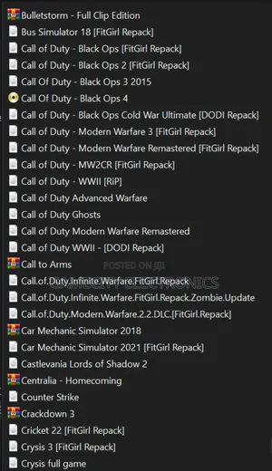 Computer PC Games in Softcopy