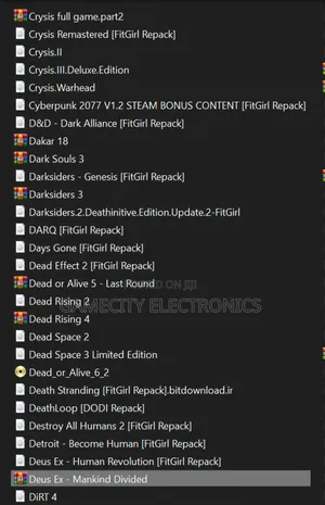 Computer PC Games in Softcopy