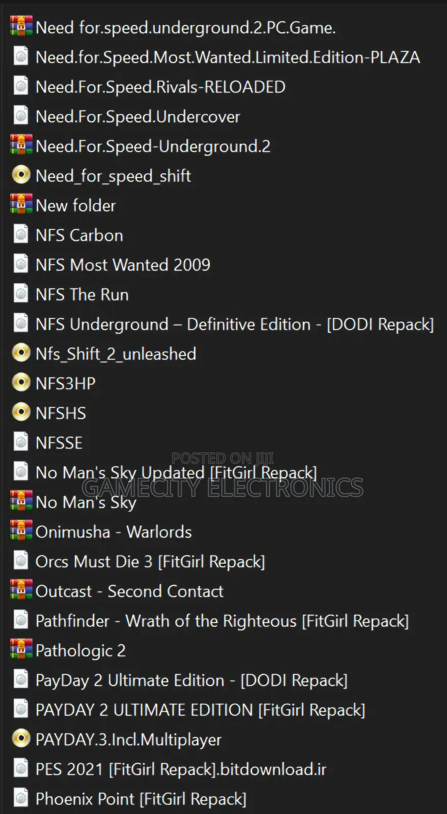Computer PC Games in Softcopy