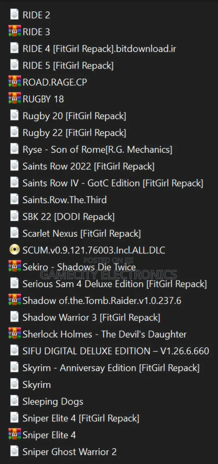 Computer PC Games in Softcopy