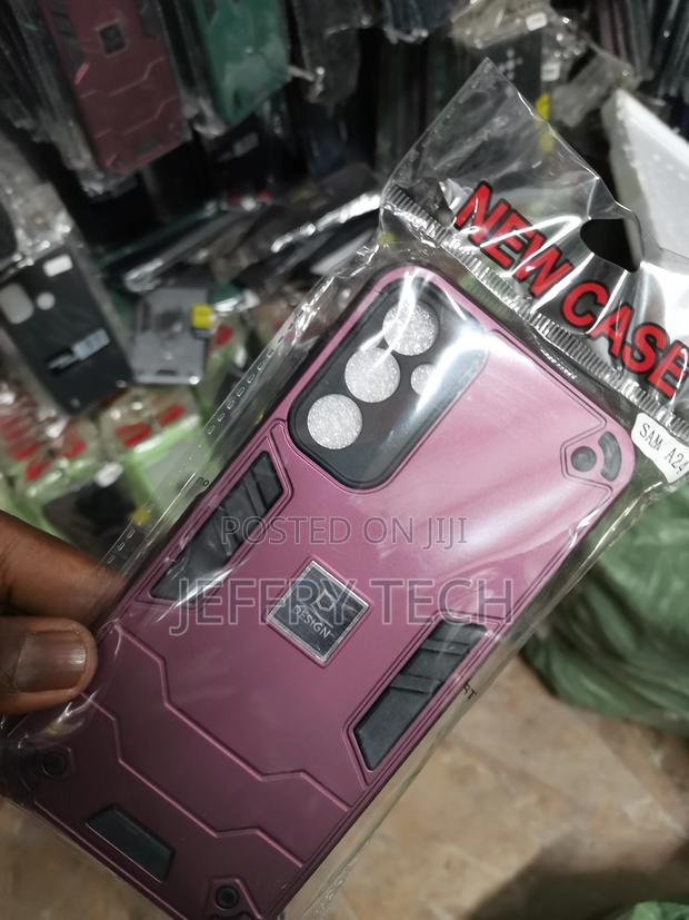 Samsung Galaxy A24 Armor PC + TPU Shockproof Case-Pink - main view