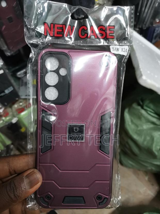 Samsung Galaxy A24 Armor PC + TPU Shockproof Case-Pink - thumbnail 3