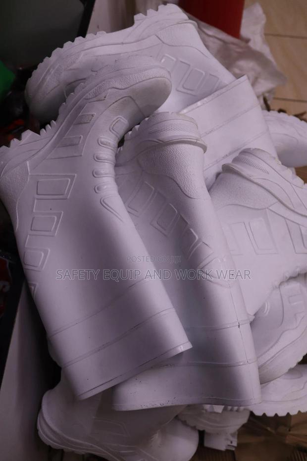 White Steel Toe Safety Gumboots Price - main view