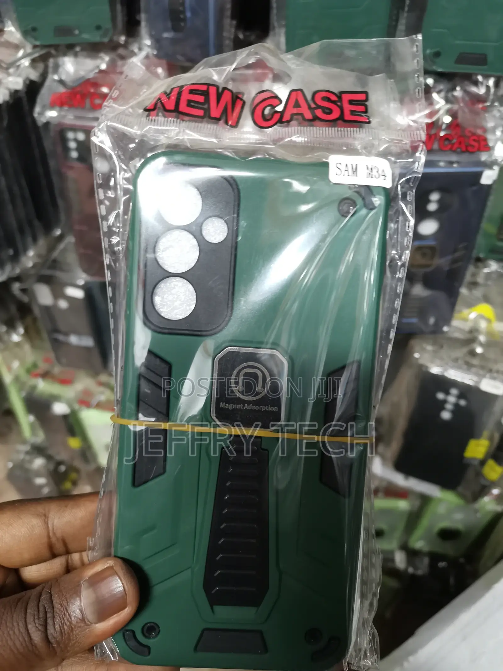 Galaxy M34 Shockproof Polycarbonate Hybrid Armor Case-Green