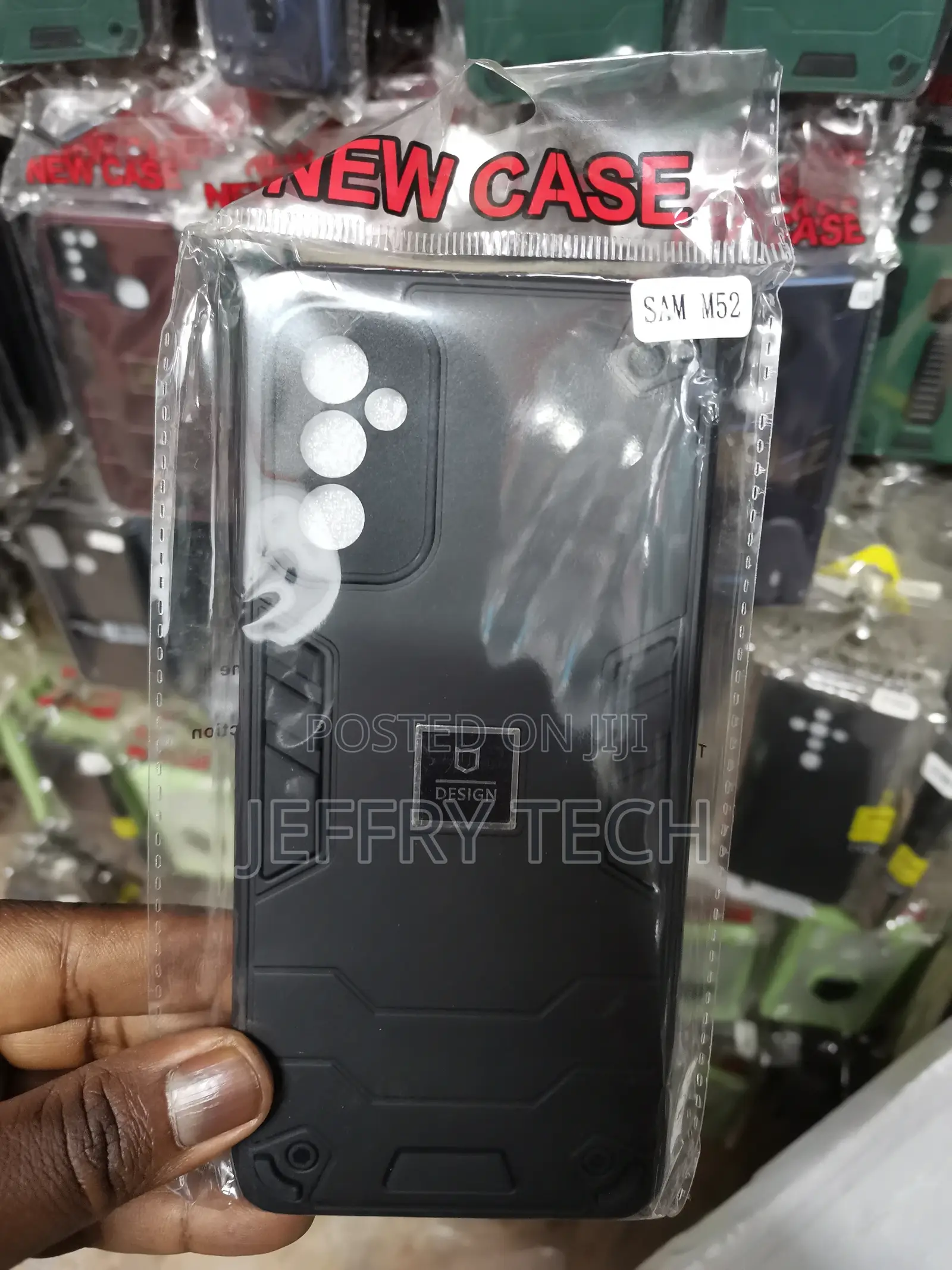 Galaxy M52 Shockproof Polycarbonate Hybrid Armor Case-Black