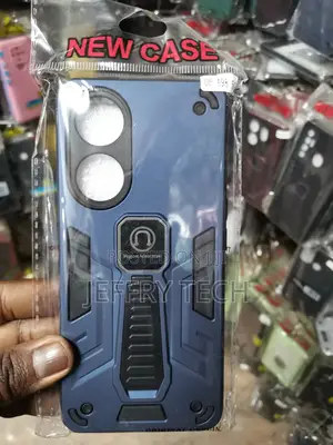 Oppo A98 Shockproof Case, Invisible Kickstand Cover-Blue