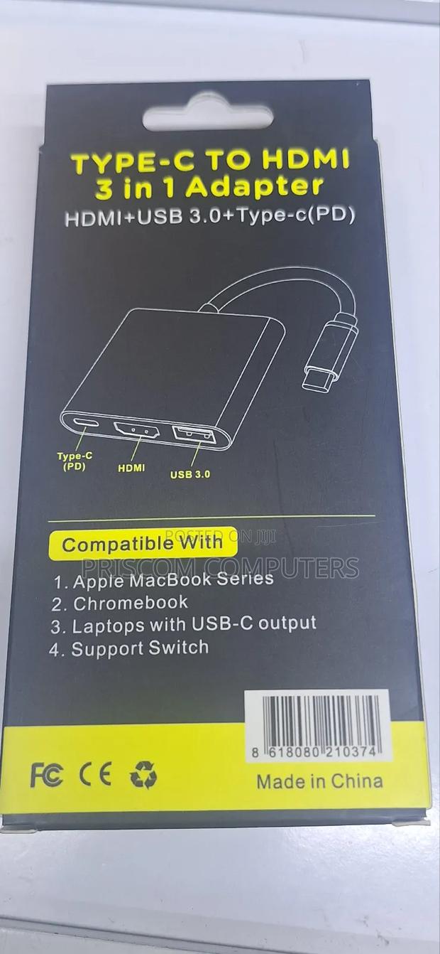Type C To Hdmi Adapter 3 In 1 Type C Docking Station - thumbnail 3