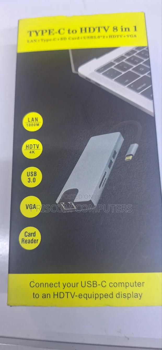 Type C To Hdmi Adapter 8 In 1 Type C Docking Station - thumbnail 5