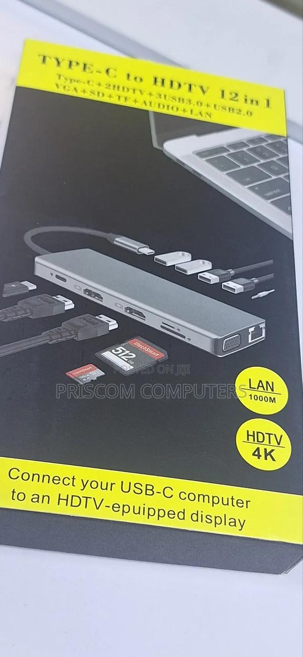 Type C To Hdmi Adapter 12 In 1 Type C Docking Station - thumbnail 5