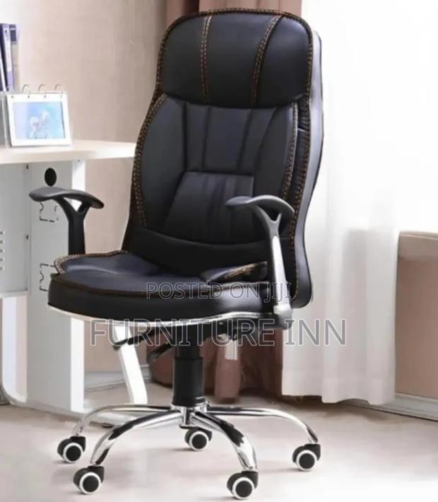 Office Chair:Leather ,High Back, Adjustable Office Chair