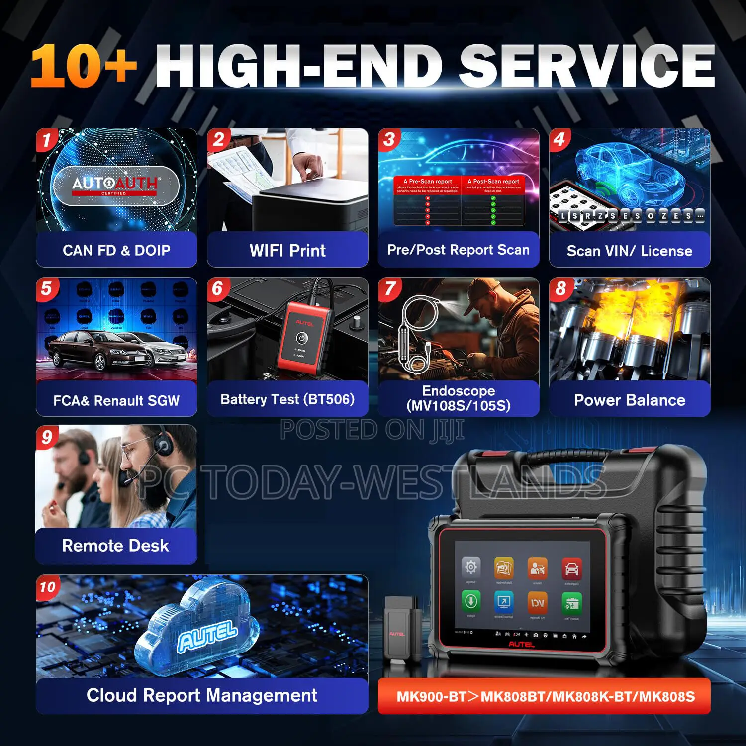 Autel Maxicom Mk900bt Pro Obd2 Bluetooth Diagnostic Scannner