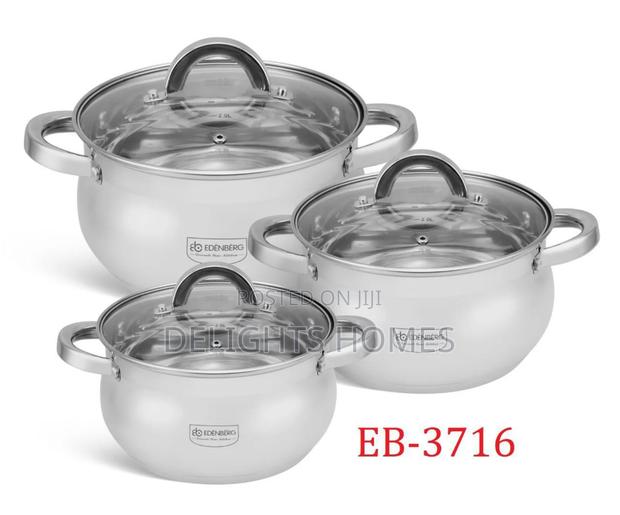 6pc Edenburg Stainless Steel Cookware. _,Je