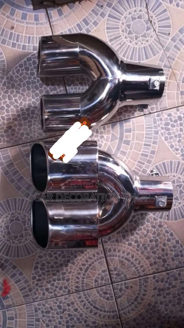 Double Exhaust End Tip All Silver