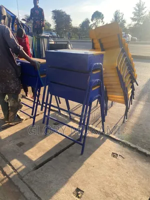 Blue Painted School Lockers