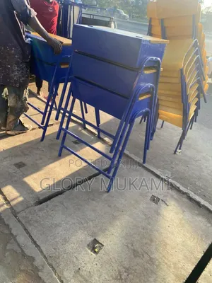 Blue Painted School Lockers