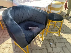 Black Set Manicure Chair and Stool