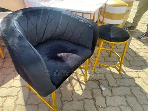 Black Set Manicure Chair and Stool