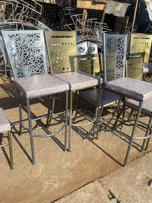 Silver Gold High Bar Restaurants Chairs