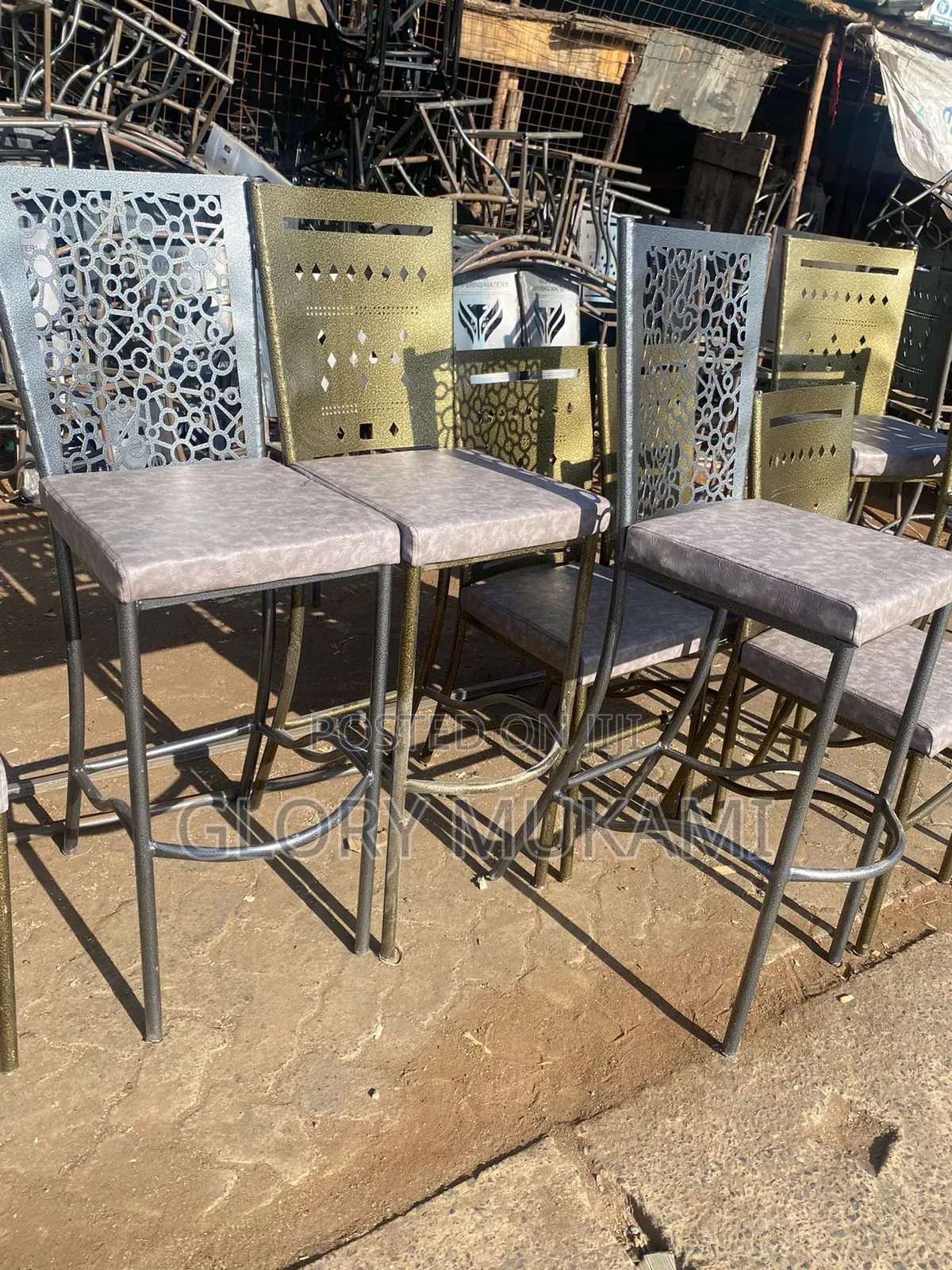 Silver Gold High Bar Restaurants Chairs