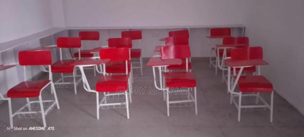 Arm Chair College Painted Red White