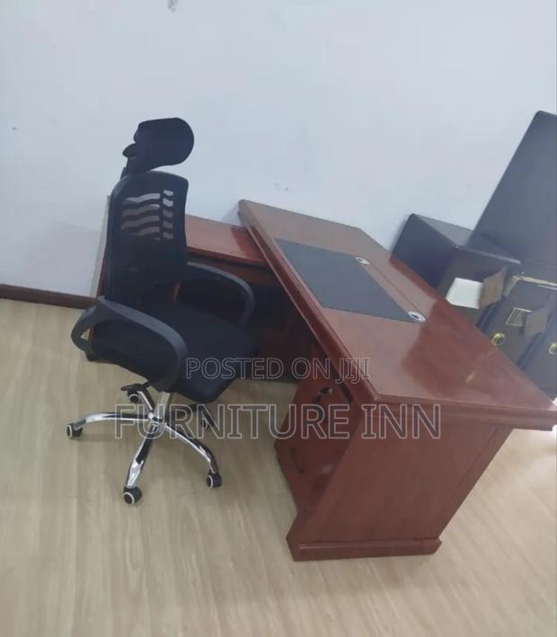 Office Table: Bossy Executive 1.6M Mahogany Office Table