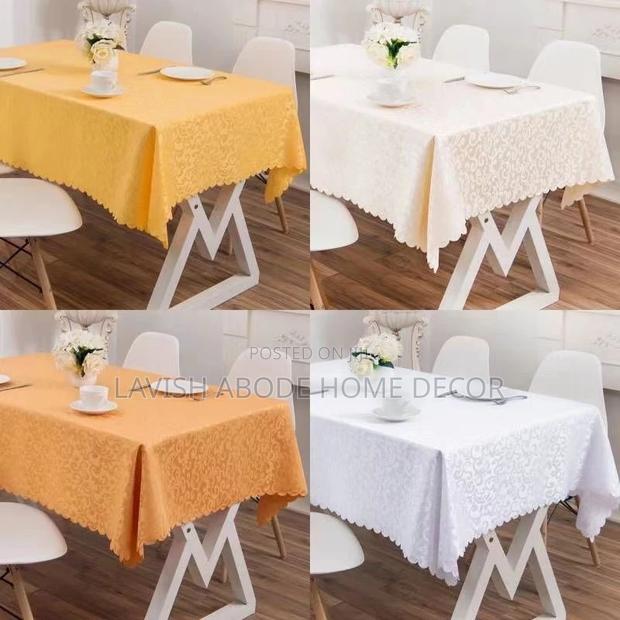 Rectangular Table Cloth - White, Pink, Golden, Blue , Lilac - thumbnail 2