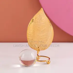 Leaf Decor With Crystal Ball - Home, Office, Hotel