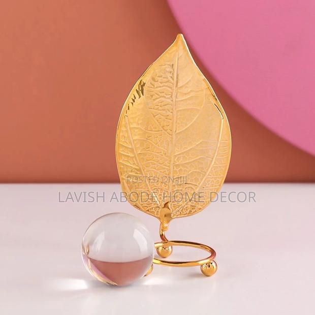 Leaf Decor With Crystal Ball - Home, Office, Hotel - thumbnail 3