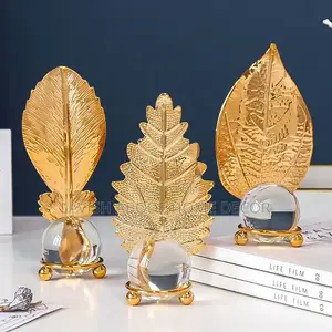 Leaf Decor With Crystal Ball - Home, Office, Hotel