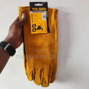 Tolsen Welding Gloves Industrial Yellow Leather Welder Glove