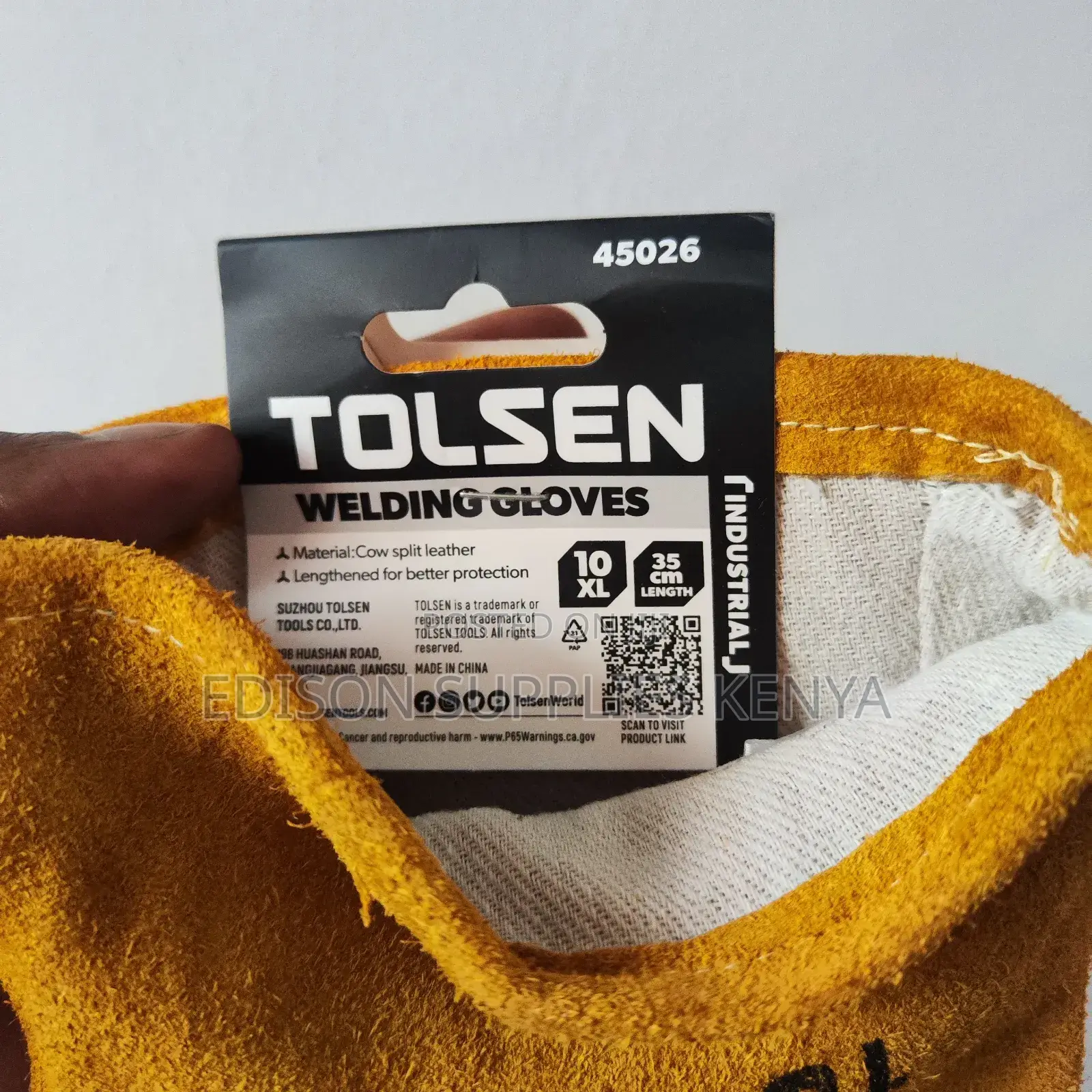 Tolsen Welding Gloves Industrial Yellow Leather Welder Glove
