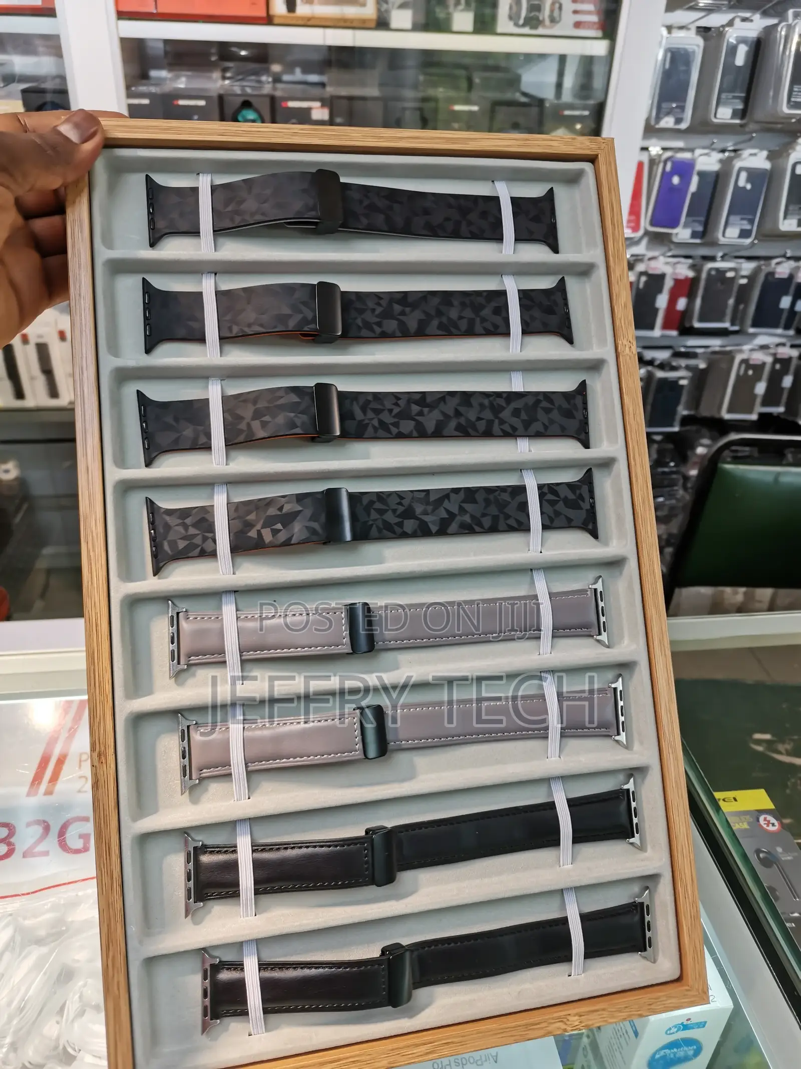 Hybrid Silicone-Leather Apple Watch Band