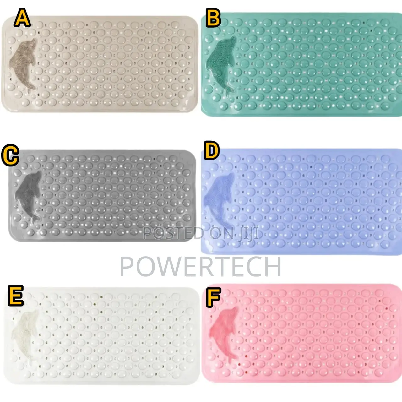 Antislip Bathroom Mats With a Scrubbing Foot Pad*