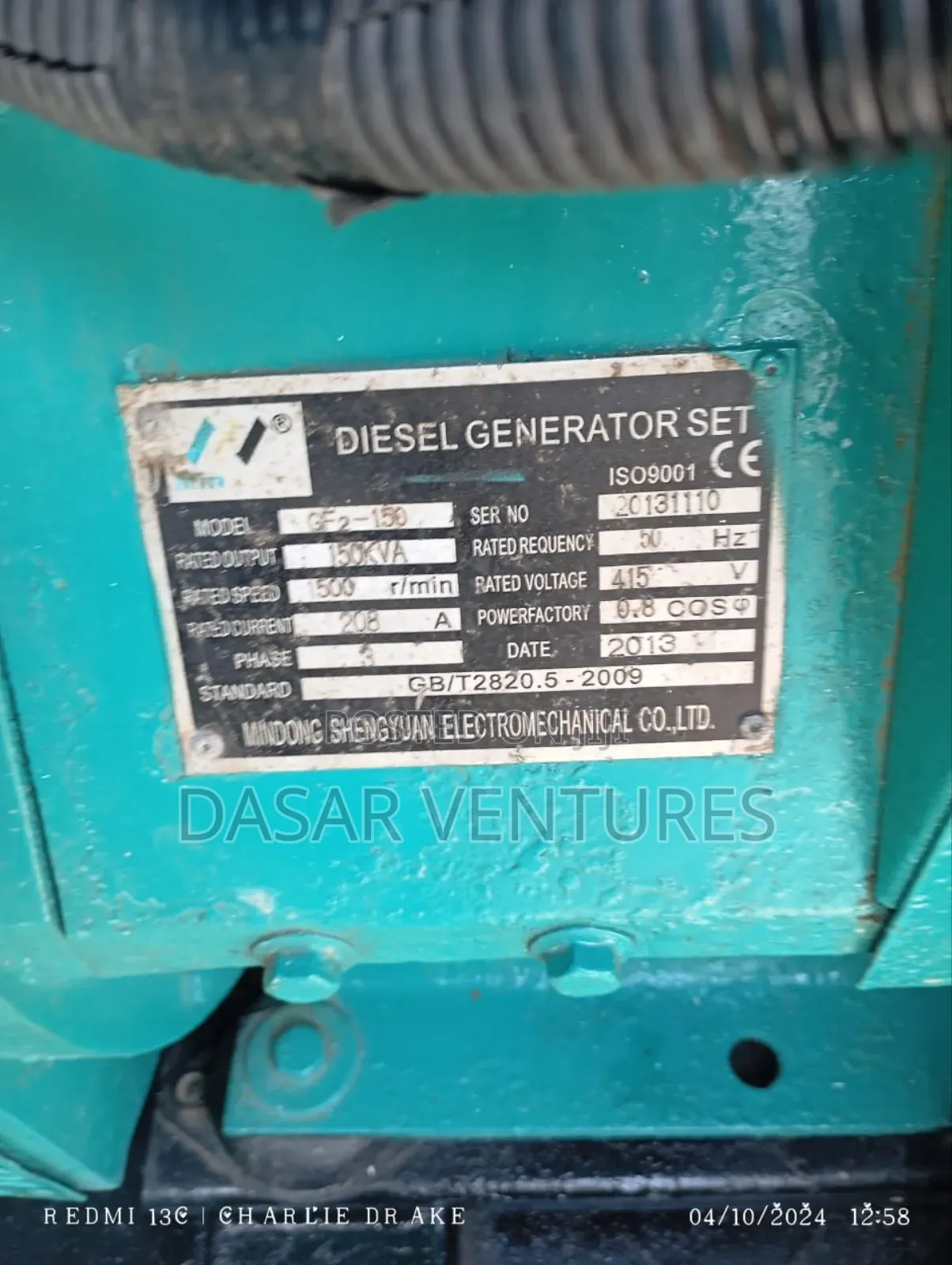 Generator 150kva Sale Ex Uk