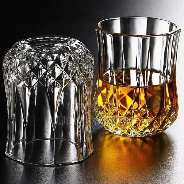 Glass Set of 6 Diamond Glasses