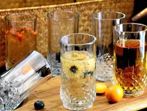 Diamond Long Glasses Set of 6