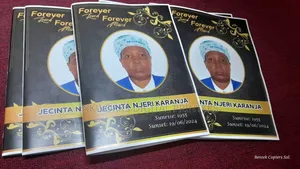 Burial Programme Printing Full Color