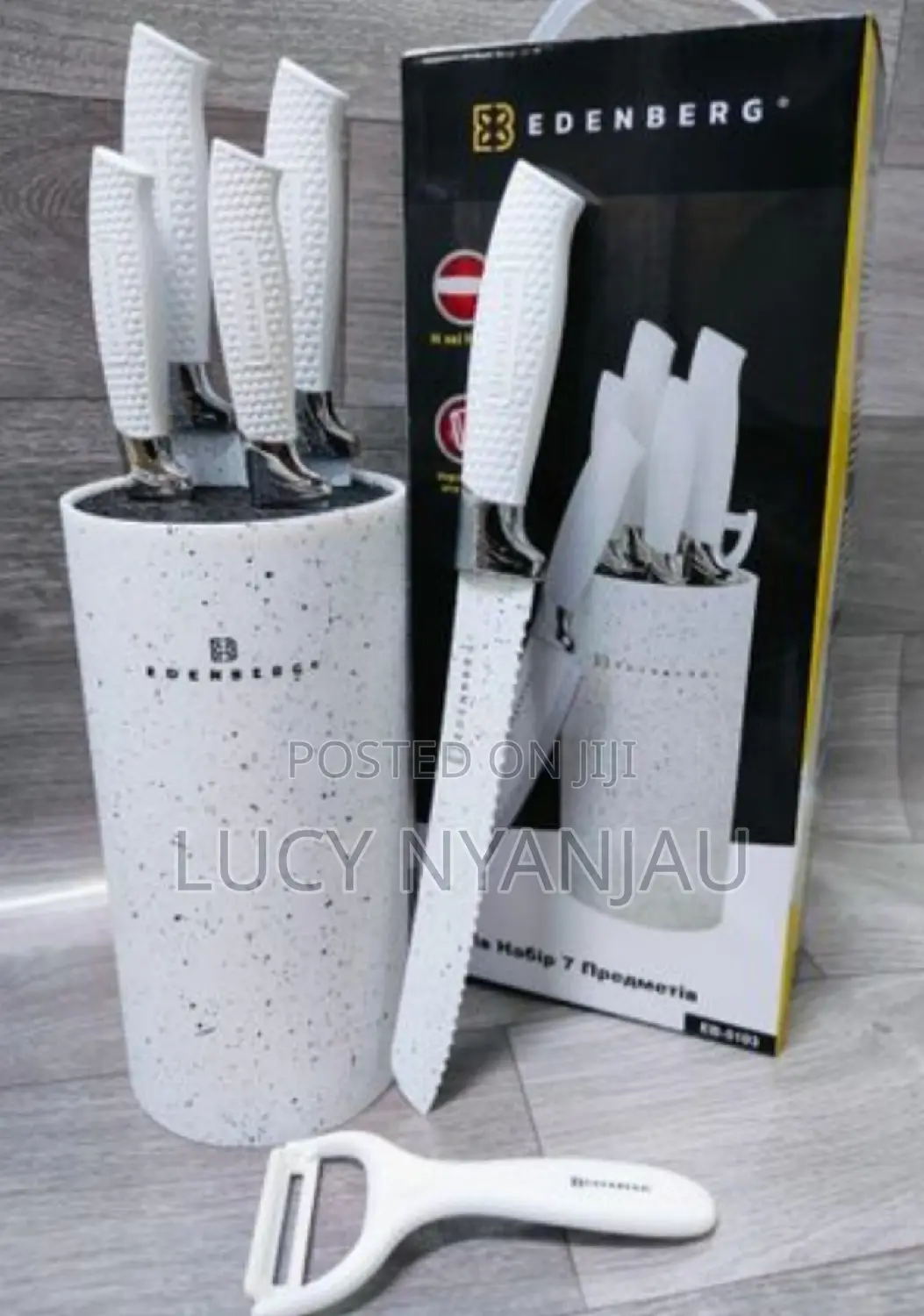 Marble Knife Set Edenburg White