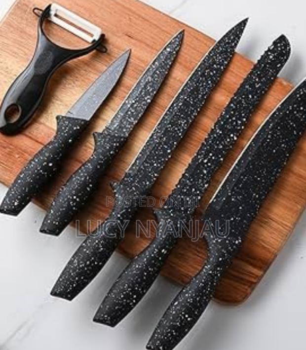 Knives Black Set Knife Marble